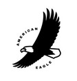 american eagle flying bird logo symbol vector image vector image