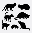 cat pet animal silhouette vector image vector image
