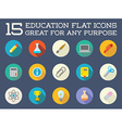 set of education flat icons can be used as logo vector image