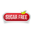 sugar free button icon vector image