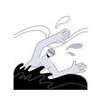 swimming abstract concept vector image vector image