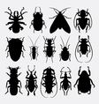 bug insect animal silhouette vector image vector image