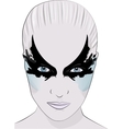 fashion makeup girl face mask vector image