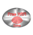 free wifi zone sign vector image vector image