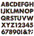 halloween candy pattern alphabet vector image vector image