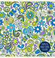 seamless boho floral paisley pattern vector image