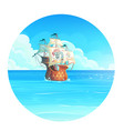 cartoon background pirate vector image vector image