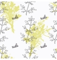 hand drawn ruta or rue branch and handwritten sign vector image