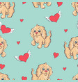 seamless pattern with dogs childish vector image