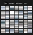 silver metallic gradient set vector image vector image