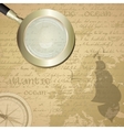antique sailor background with old grungy map vector image