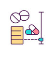 measuring and dispensing drugs rgb color icon vector image vector image