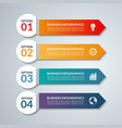 infographic options banner with 4 arrows vector image