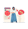 online shopping concept for web banner vector image