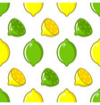 seamless pattern with lemon and lime vector image vector image