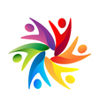 teamwork swooshes logo vector image