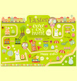 36 easter map vector image vector image