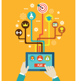 concept management of business by gamification vector image vector image