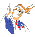 donald trump caricature vector image