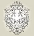fancy fleur de lies frame vector image vector image