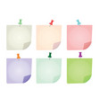 pined empty note vector image vector image