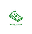 mobile cash logo vector image