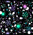 mystical esoteric pattern with moon and magic vector image vector image