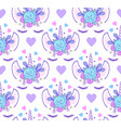 pattern with head of unicorn vector image vector image