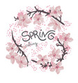 sakura blooming cherry tree blossom spring banner vector image