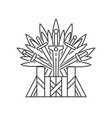 ceremonial chair built of weapon vector image
