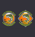 largemouth bass fishing club big bass jump vector image