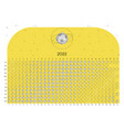 moon calendar 2022 southern hemisphere yellow vector image vector image