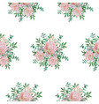 seamless pattern with flowers and greenery vector image vector image