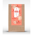 craft paper bag with fruit and berries tea label vector image