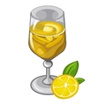 lemon cocktail or smoothie in glass drinks vector image
