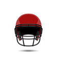 red american football helmet on white background vector image