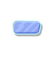 shiny blue button for game menu interface vector image