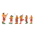 kids scouts in uniform and woman teacher vector image vector image