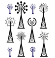radio towers vector image