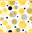 abstract modern yellow black dots pattern vector image