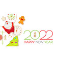 happy 2022 new year christmas cute design template vector image