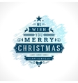 merry christmas typography greeting card design vector image