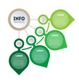 eco business presentation concept 4 parts vector image vector image