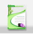 massage or natural flyer amp poster cover vector image