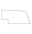 nebraska ne state border usa map outline vector image