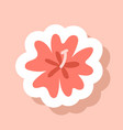 red flower icon vector image