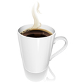steaming hot coffee vector image