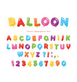 balloon colorful font festive glossy abc letters vector image