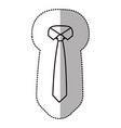contour tie with neck shirt icon vector image