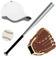 baseball equipment vector image